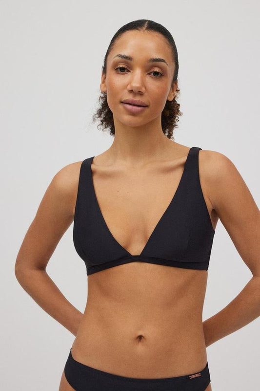 Top bikini negro triángulo COMBINABLE  YSABEL MORA