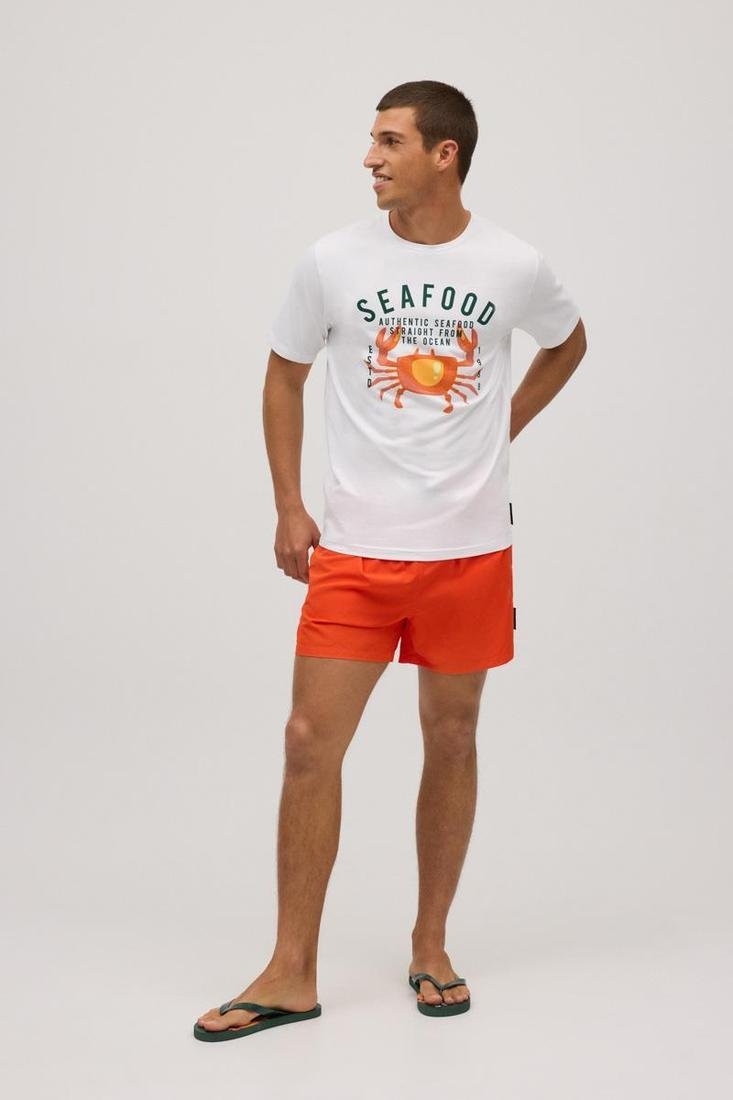 Camiseta algodón hombre manga corta estampada YSABEL MORA