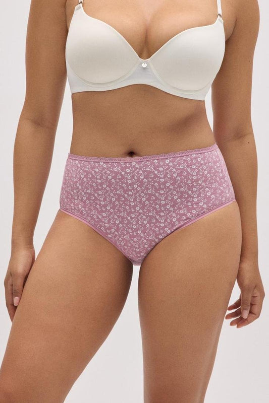 Pack 2 bragas mujer talle alto algodón estampado YSABEL MORA