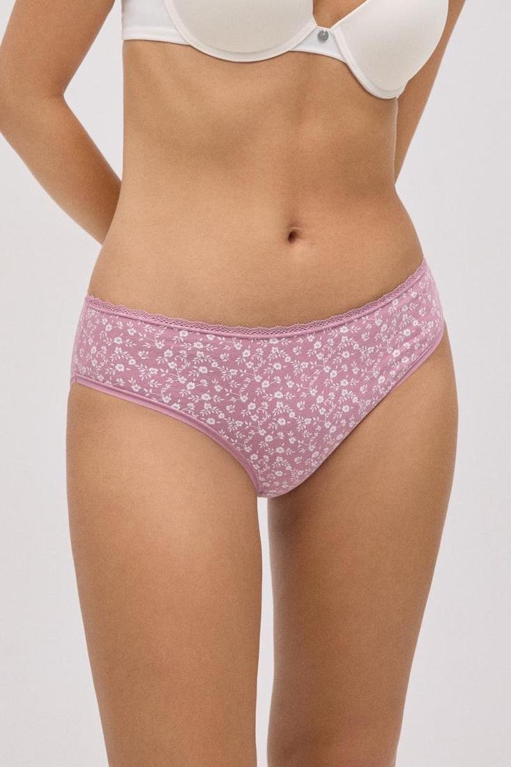 Pack 2 bragas mujer talle medio algodón estampado YSABEL MORA