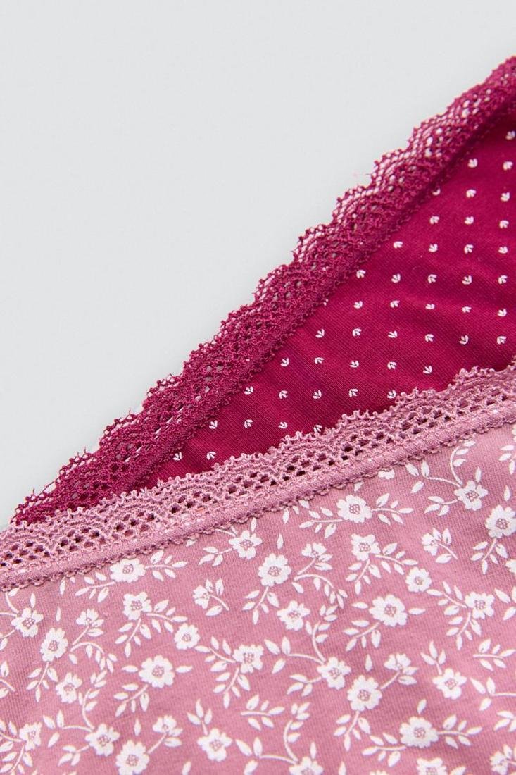 Pack 2 bragas mujer talle medio algodón estampado YSABEL MORA