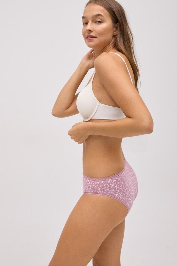 Pack 2 bragas mujer talle medio algodón estampado YSABEL MORA