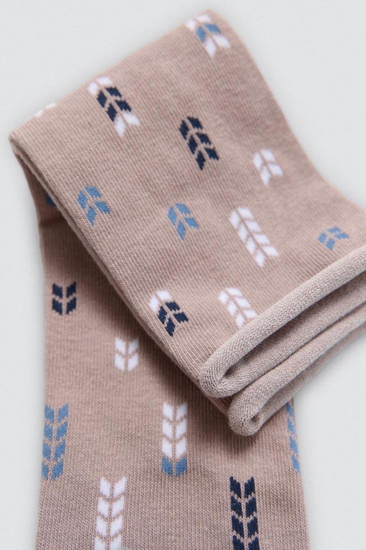 Calcetín mujer estampado SIN PUÑO algodón YSABEL MORA
