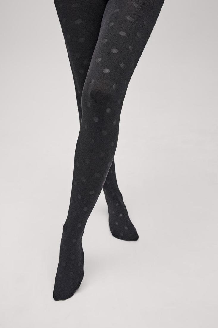 Panty térmico 140 deniers estampado lunares YSABEL MORA