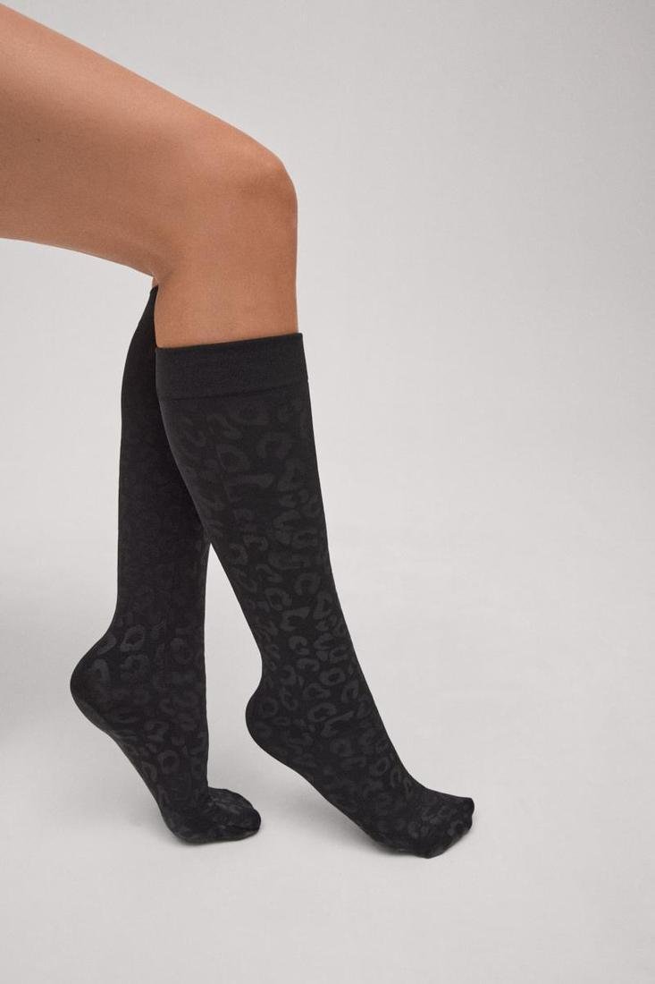 Media calcetín térmica 140 deniers animal print YSABEL MORA
