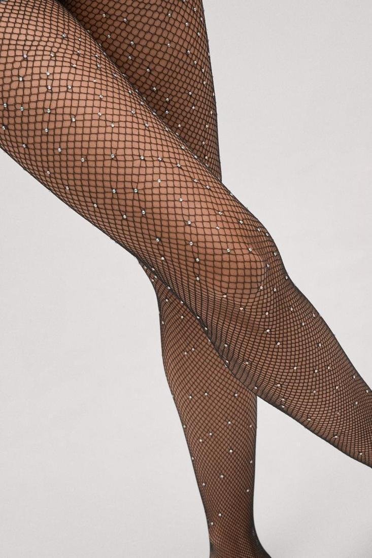 Panty negro red con brillos YSABEL MORA