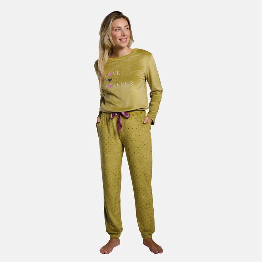 Pijama mujer micro coralina elástica MUYDEMI by YSABEL MORA
