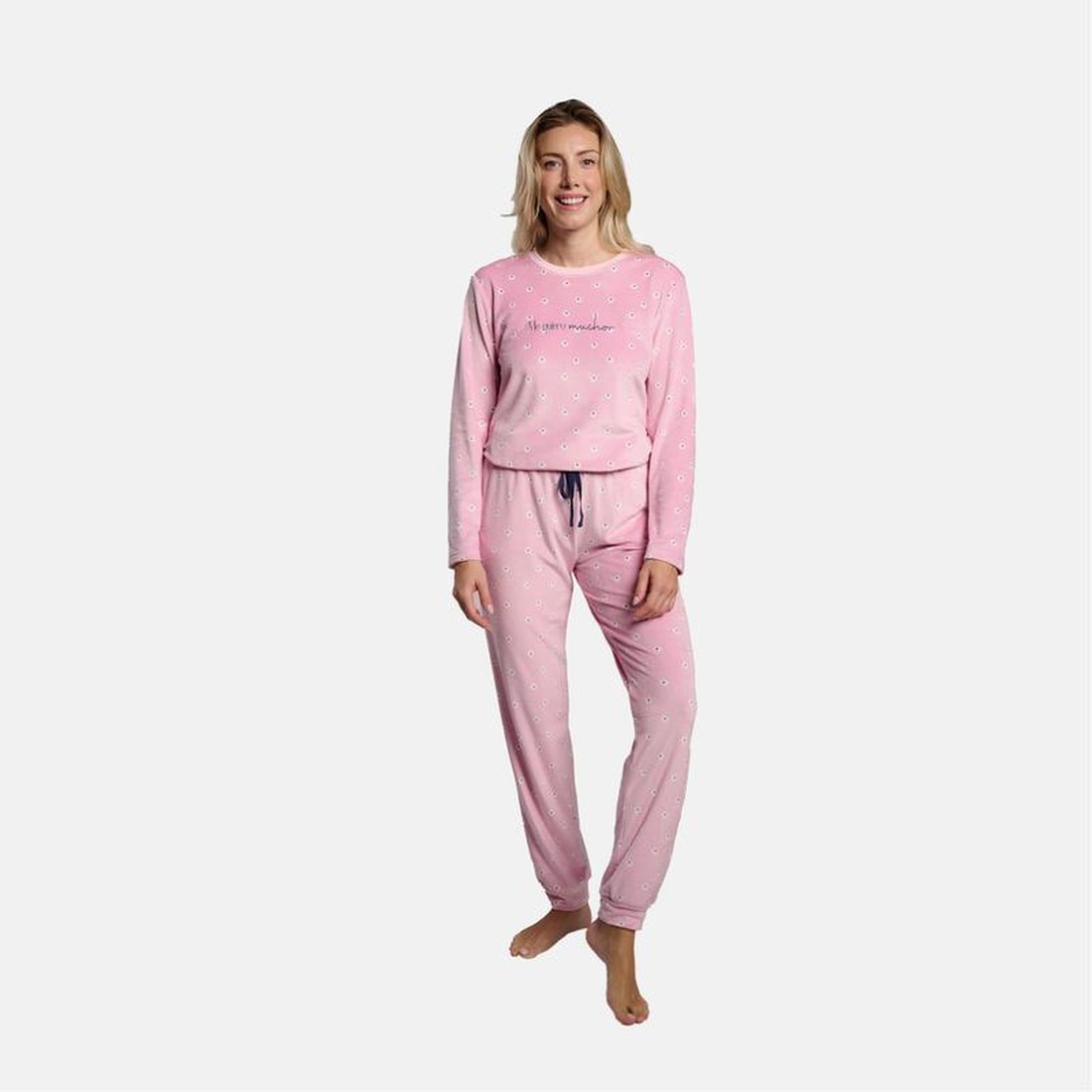 Pijama mujer micro coralina elástica "Me quiero mucho" MUYDEMI by YSABEL MORA