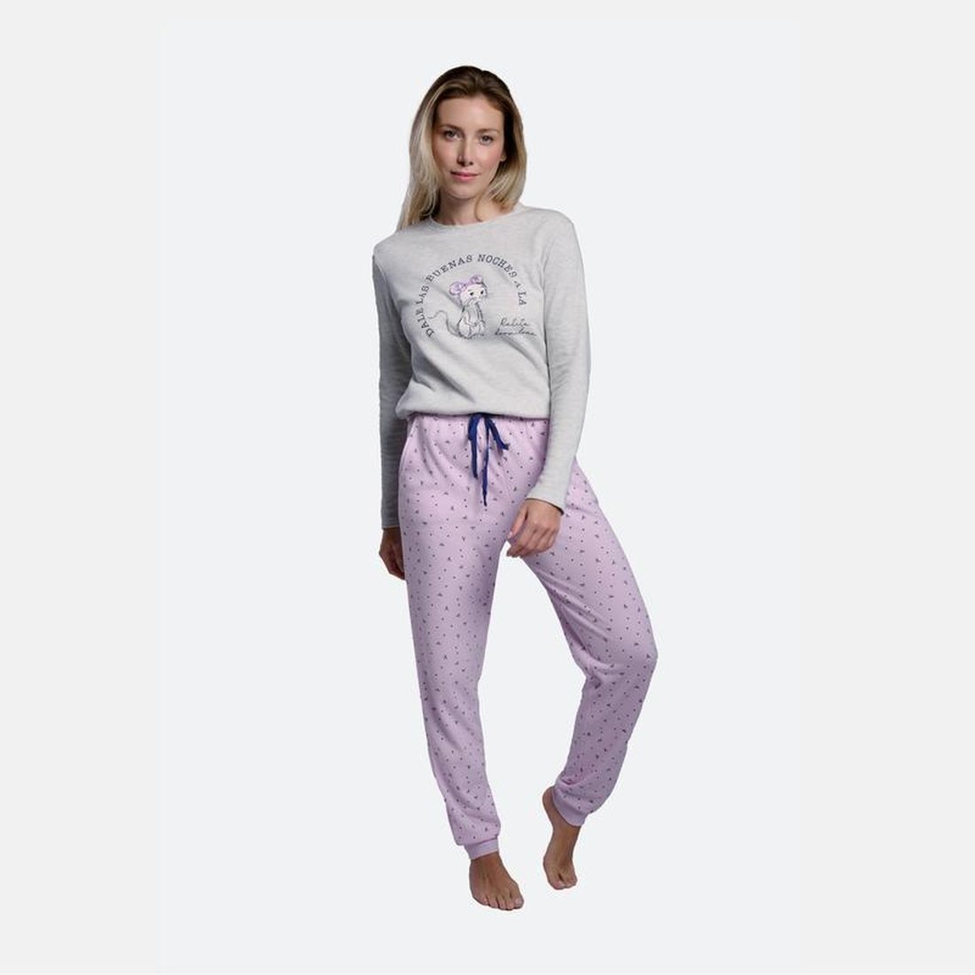Pijama mujer algodón con pelito por dentro MUYDEMI by YSABEL MORA