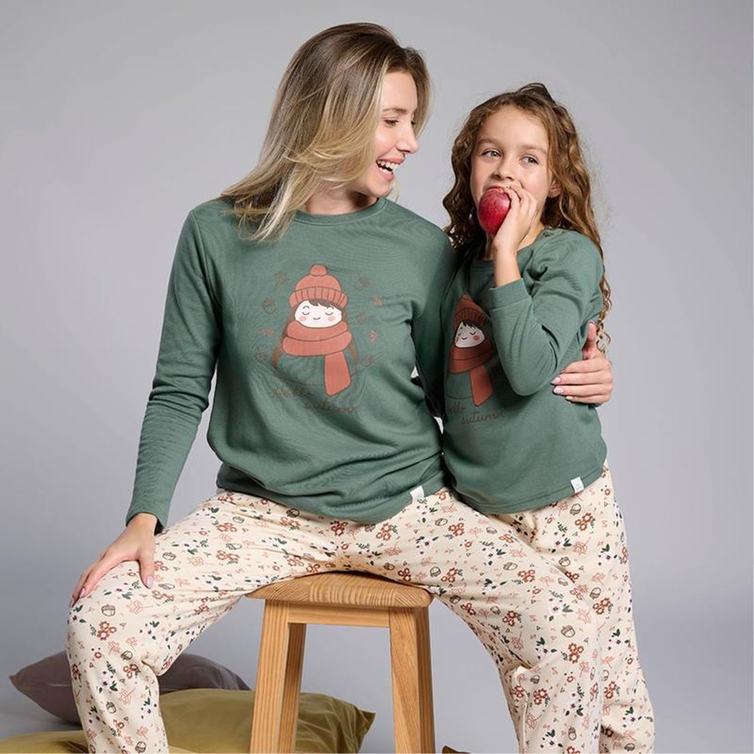 Pijama mujer estampado algodón de invierno  MUYDEMI by YSABEL MORA