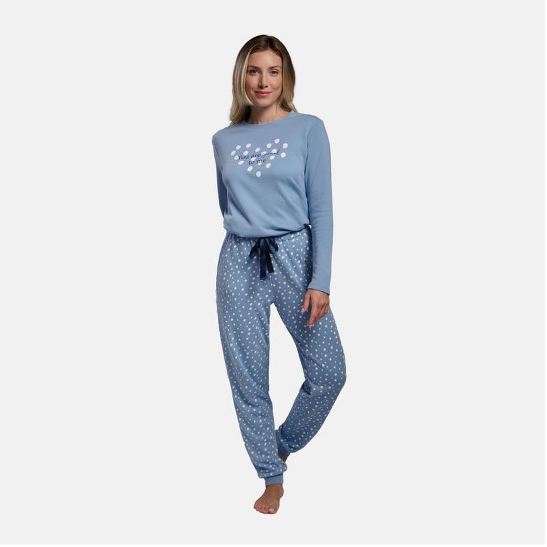Pijama mujer estampado algodón de invierno  MUYDEMI by YSABEL MORA