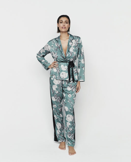 Pijama mujer camisero estampado floral colección MALITZIA SELMARK