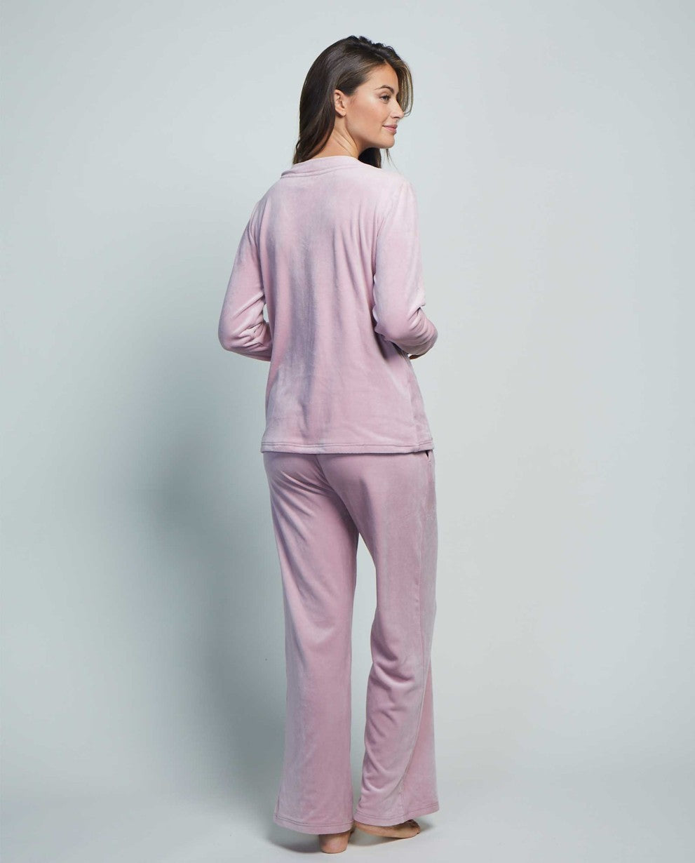 Pijama mujer punto suave cuello pico SELMARK