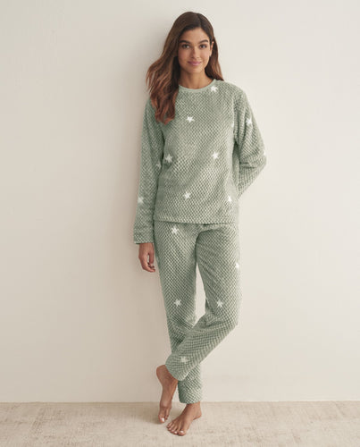 Pijama mujer polar estampado estrellas Selmark