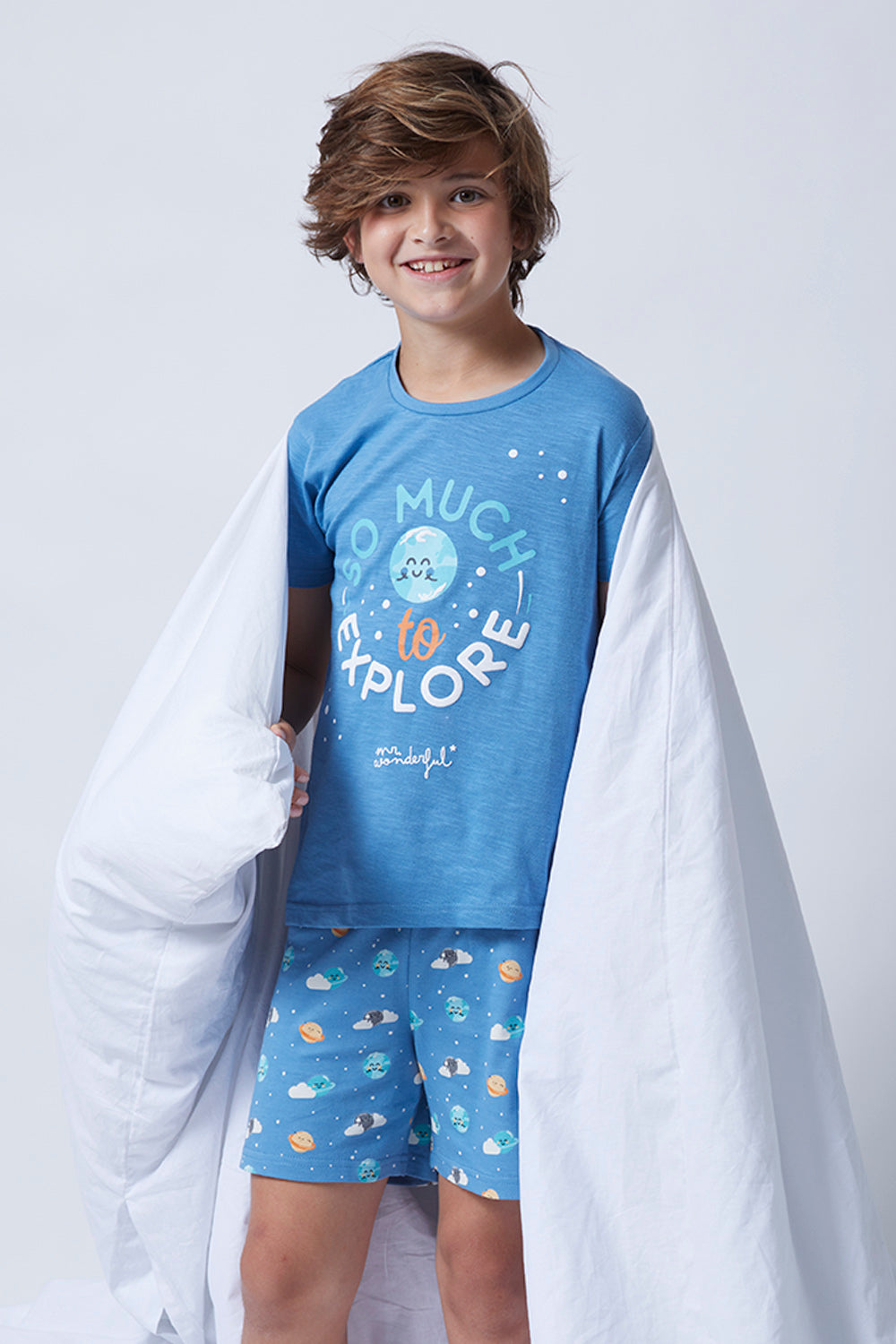 Pijama de niño algodón Mr. Wonderful "So much to explore"
