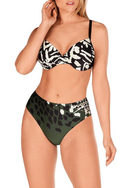 Bikini con aros copa C estampado Dolores Cortés TALLAS GRANDES