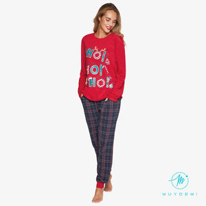 Pijama mujer algodón de invierno Colección FAMILIAR "ESPECIAL NAVIDAD"  MUYDEMI