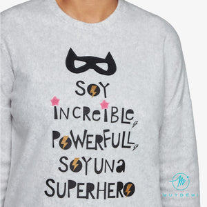 pijama mujer super hero micropolar muydemi