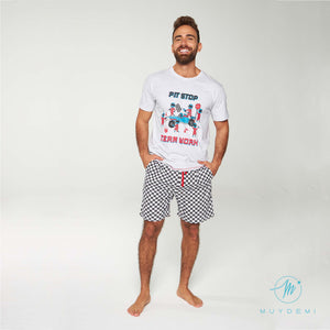 Pijama verano hombre "Pit Stop" Muydemi PV-2021