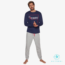 Cargar imagen en el visor de la galería, Pijama hombre de algodón de invierno &quot;Be Different&quot;  MUYDEMI