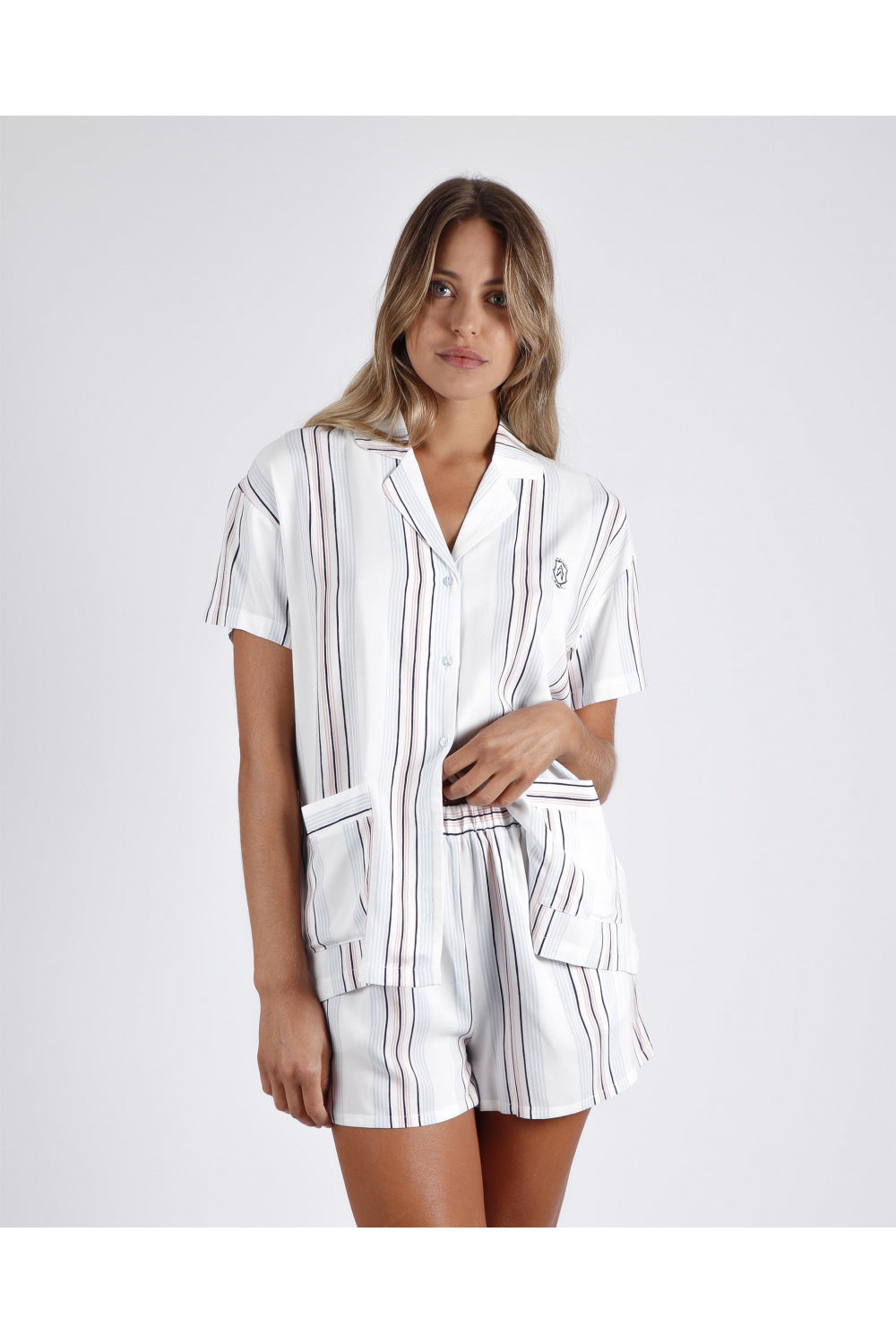 Pijama mujer abierto SUMMER STIPES Admas Classic