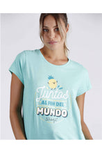 Cargar imagen en el visor de la galería, Pijama familiar de mujer Mr. Wonderful &quot;Piña&quot;