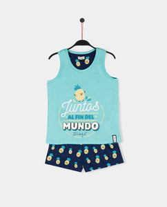 Pijama familiar de niña Mr. Wonderful "Piña"