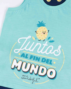 Pijama familiar de niña Mr. Wonderful "Piña"