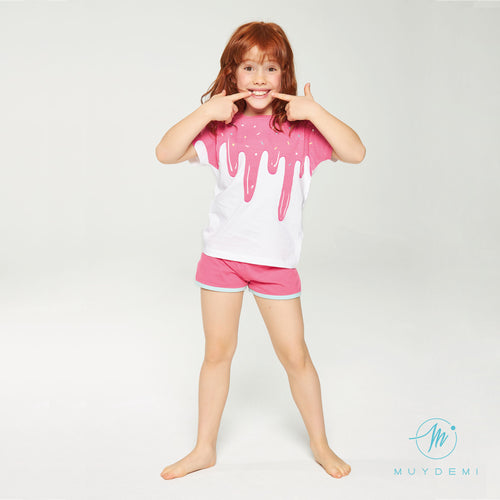 Pijama verano niña estampado helado Muydemi PV-2021