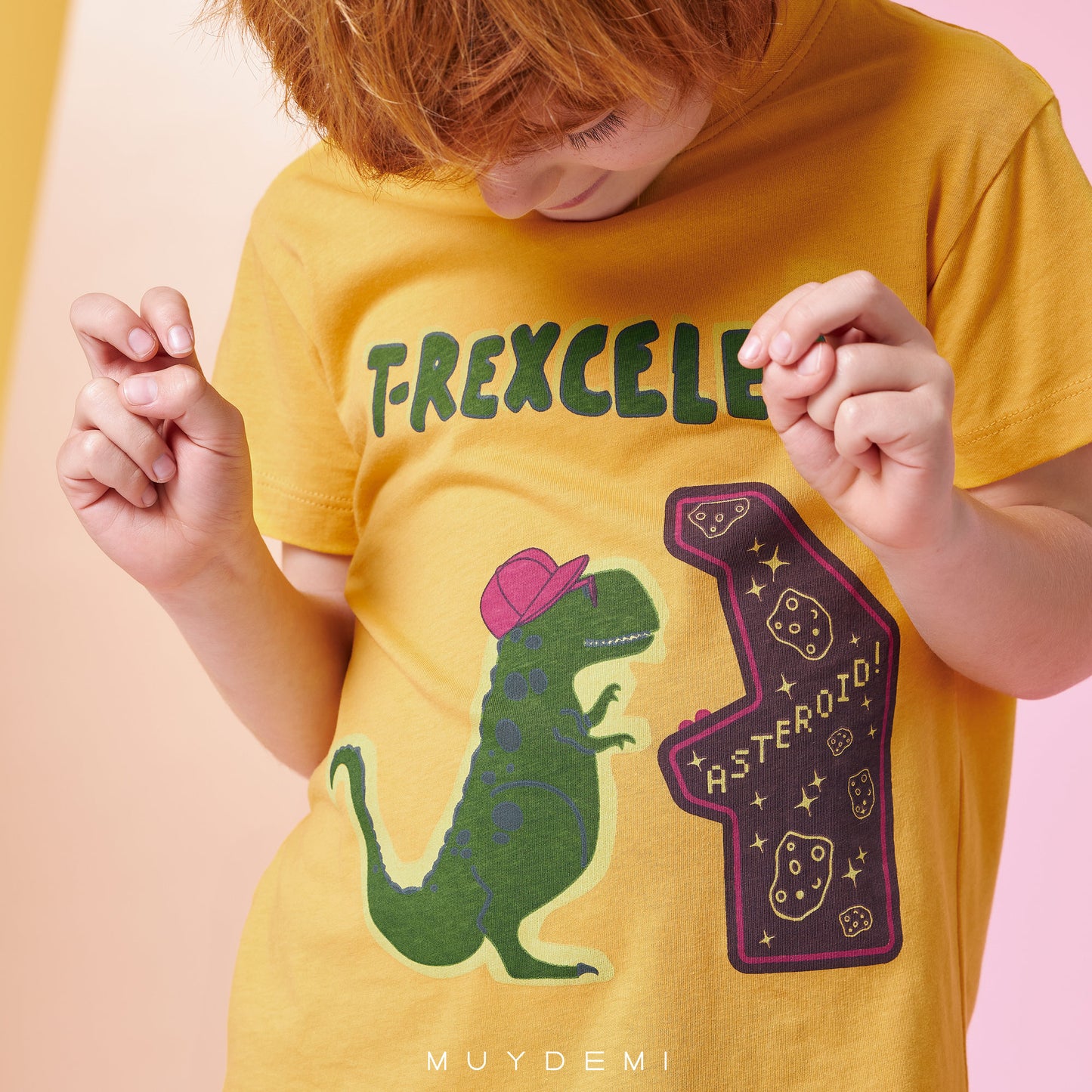 Pijama niño manga corta  "T-REX-CELENTE" MUYDEMI