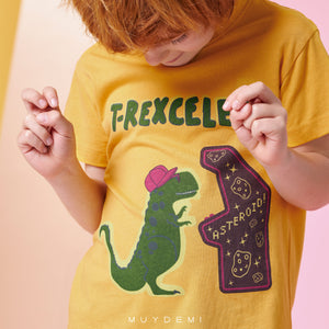 Pijama niño manga corta  "T-REX-CELENTE" MUYDEMI