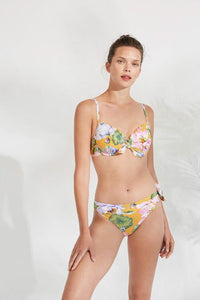 Top bikini COMBINABLE con aro y foam estampado floral copa D YSABEL MORA