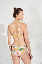 Cargar imagen en el visor de la galería, Top bikini COMBINABLE con aro y foam estampado floral copa D YSABEL MORA