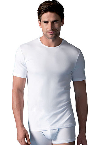  Abanderado - Camisetas térmicas para hombre, cuello redondo,  manga corta, 100% algodón, color blanco, 48/M : Ropa, Zapatos y Joyería
