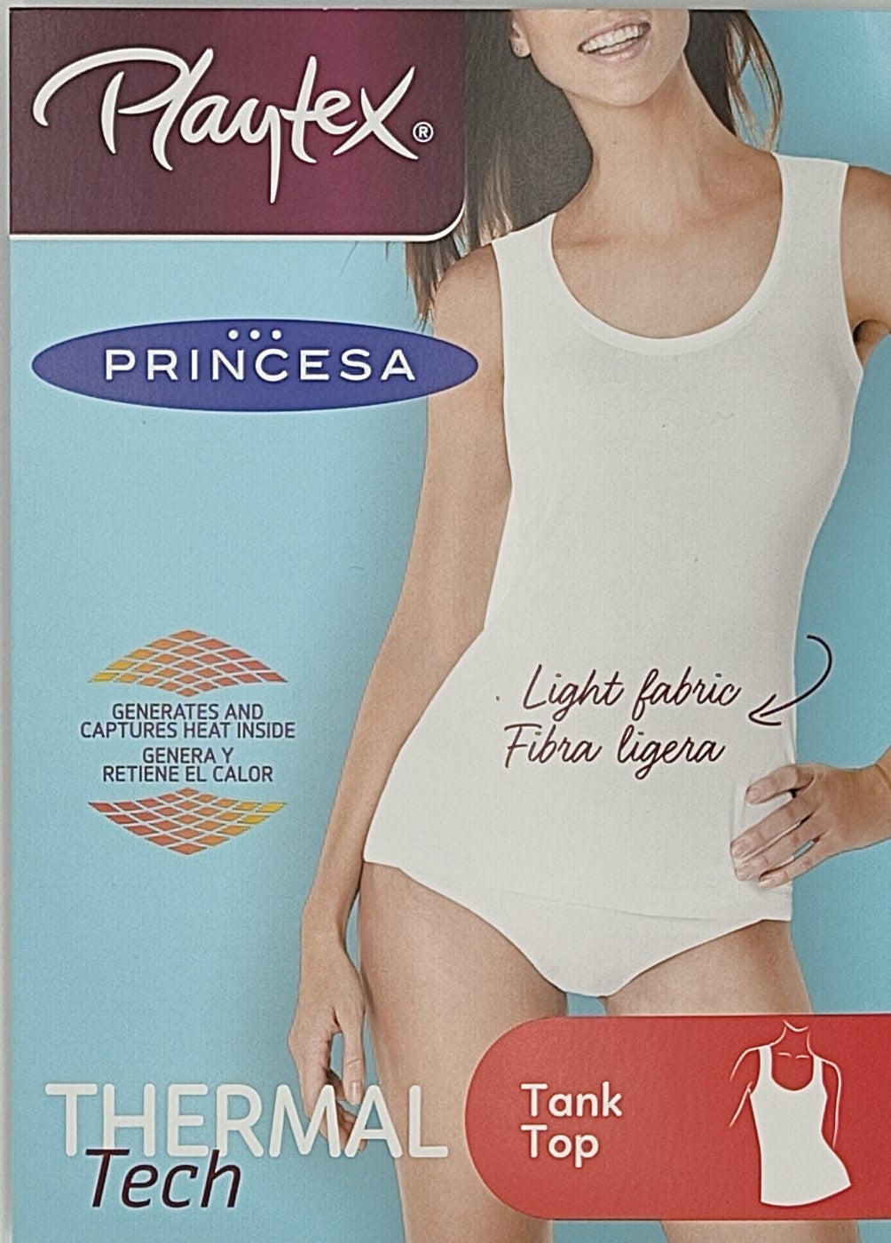 Camiseta TÉRMICA mujer tirante ancho  Princesa-Playtex THERMALTECH