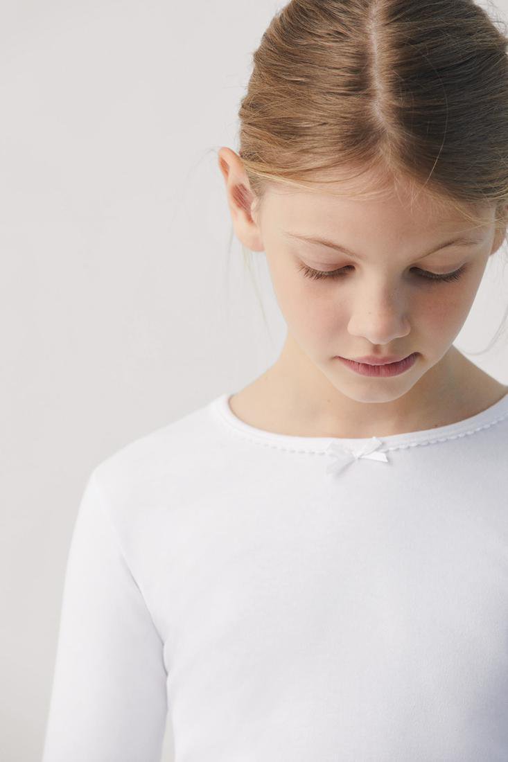 Camiseta térmica de algodón con felpa y manga larga para niña YSABEL MORA