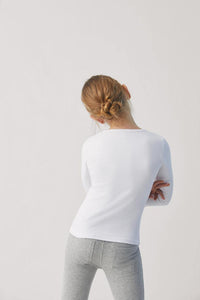 Camiseta térmica de algodón con felpa y manga larga para niña YSABEL MORA