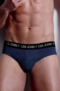 Pack 3 Slip hombre Lois goma vista con logo