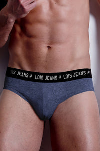 Pack 3 Slip hombre Lois goma vista con logo