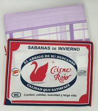 Cargar imagen en el visor de la galería, Juego de sábanas pirineo Cisne Rojo ATENEA (largo colchón hasta 2 metros)