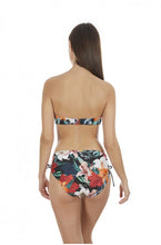 Cargar imagen en el visor de la galería, Sujetador bikini bandeau con aro estampado lirios copas B, C y D de Selmark