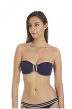 Cargar imagen en el visor de la galería, Top bikini bandeau con aro estilo marinero copas B, C, D y E de Selmark