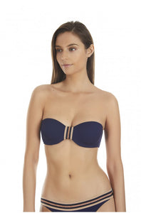 Top bikini bandeau con aro estilo marinero copas B, C, D y E de Selmark