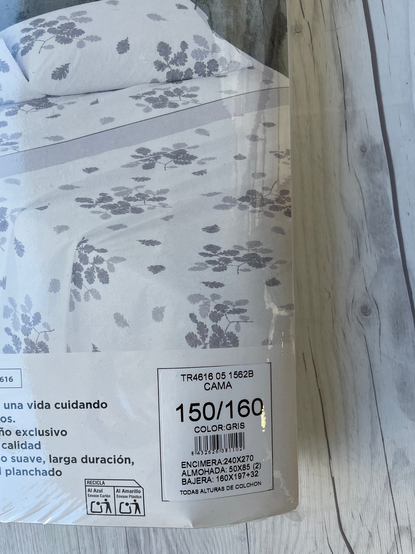 Juego sábanas tela estampada 100% Algodón BURRITO BLANCO