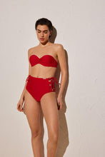Cargar imagen en el visor de la galería, Bikini bandeau push-up con braga de corte retro copa C YSABEL MORA