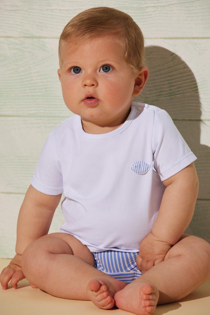 Camiseta BEBÉ para combinar con bañador bebé estampado marinero YSABEL –  www.