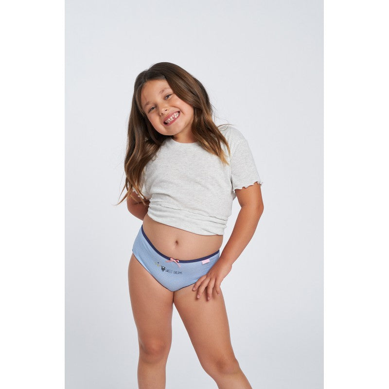 Pack 3 bragas algodón niña estampado ovejitas  KEHAT