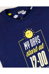 Pijama de niño Mr. Wonderful "My days start at 12:00"