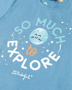 Pijama de niño algodón Mr. Wonderful "So much to explore"